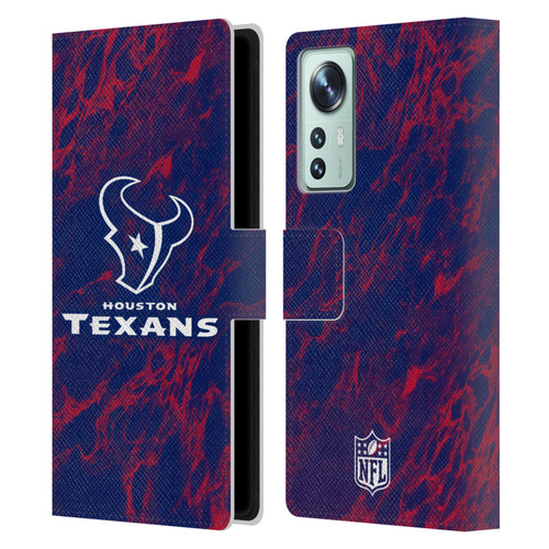 NFL Houston Texans Graphics Coloured Marble Leather Book Wallet Case Cover For Xiaomi 12