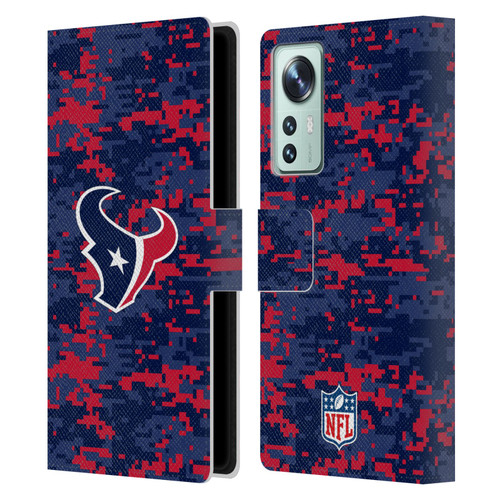 NFL Houston Texans Graphics Digital Camouflage Leather Book Wallet Case Cover For Xiaomi 12