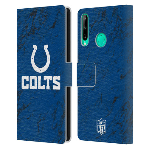 NFL Indianapolis Colts Graphics Coloured Marble Leather Book Wallet Case Cover For Huawei P40 lite E