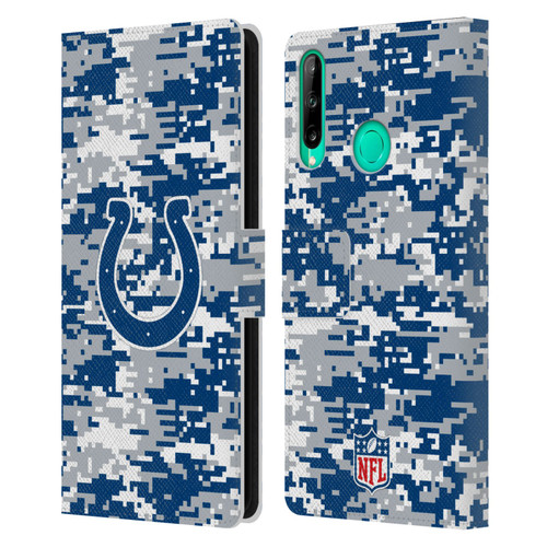 NFL Indianapolis Colts Graphics Digital Camouflage Leather Book Wallet Case Cover For Huawei P40 lite E