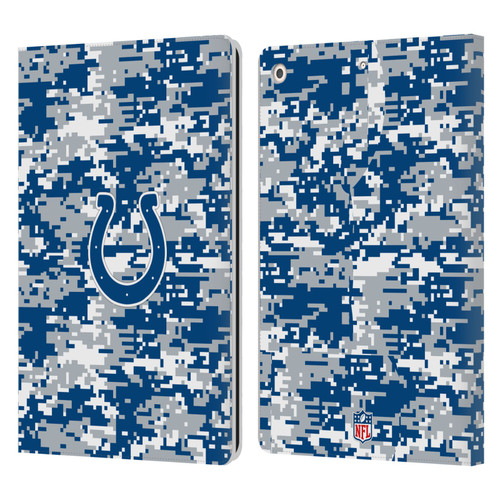 NFL Indianapolis Colts Graphics Digital Camouflage Leather Book Wallet Case Cover For Apple iPad 10.2 2019/2020/2021