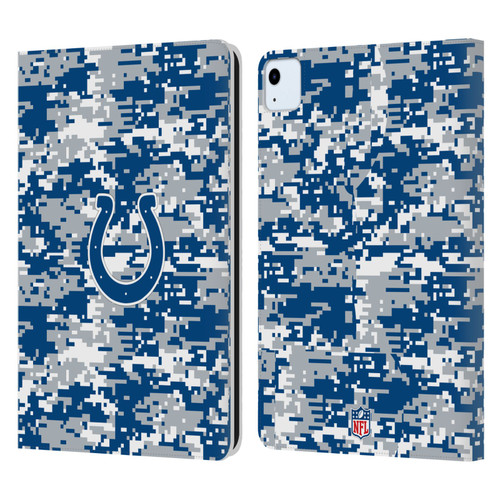 NFL Indianapolis Colts Graphics Digital Camouflage Leather Book Wallet Case Cover For Apple iPad Air 2020 / 2022