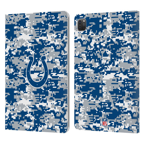 NFL Indianapolis Colts Graphics Digital Camouflage Leather Book Wallet Case Cover For Apple iPad Pro 11 2020 / 2021 / 2022