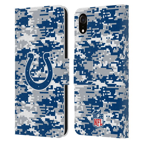 NFL Indianapolis Colts Graphics Digital Camouflage Leather Book Wallet Case Cover For Apple iPhone XR