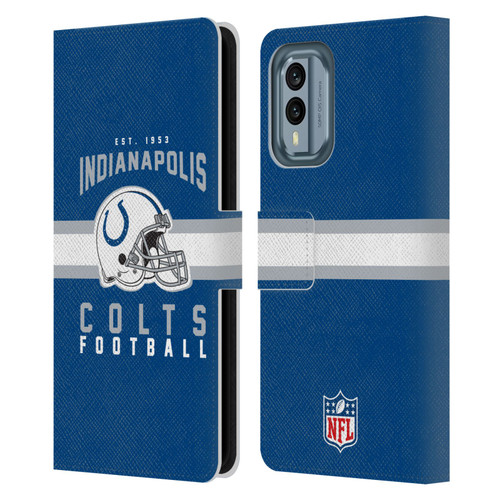 NFL Indianapolis Colts Graphics Helmet Typography Leather Book Wallet Case Cover For Nokia X30