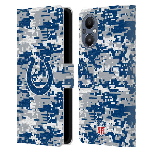 NFL Indianapolis Colts Graphics Digital Camouflage Leather Book Wallet Case Cover For OnePlus Nord N20 5G
