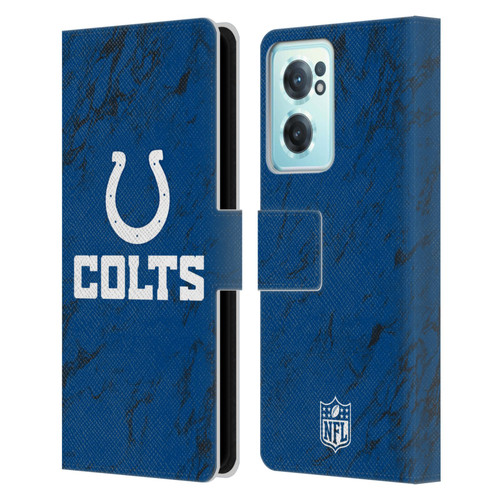 NFL Indianapolis Colts Graphics Coloured Marble Leather Book Wallet Case Cover For OnePlus Nord CE 2 5G