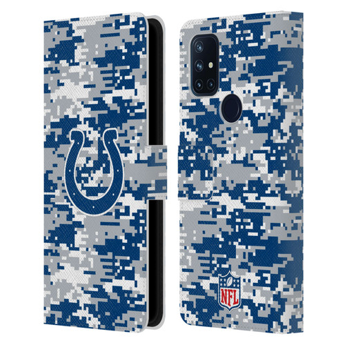 NFL Indianapolis Colts Graphics Digital Camouflage Leather Book Wallet Case Cover For OnePlus Nord N10 5G