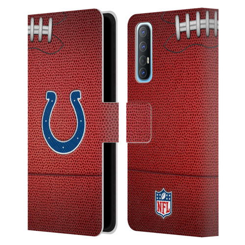 NFL Indianapolis Colts Graphics Football Leather Book Wallet Case Cover For OPPO Find X2 Neo 5G