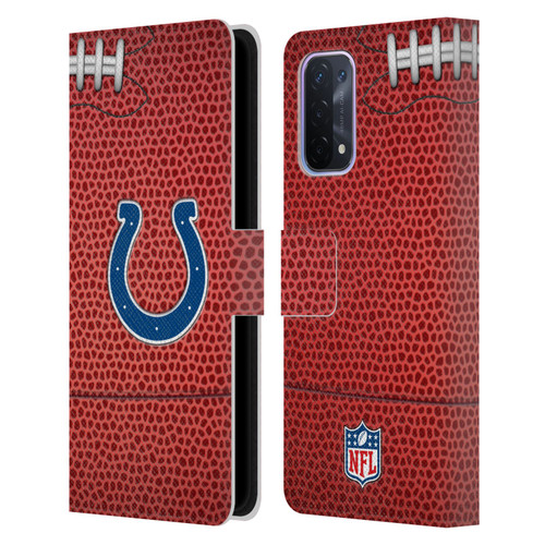 NFL Indianapolis Colts Graphics Football Leather Book Wallet Case Cover For OPPO A54 5G