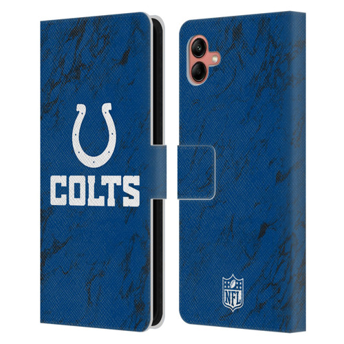 NFL Indianapolis Colts Graphics Coloured Marble Leather Book Wallet Case Cover For Samsung Galaxy A04 (2022)