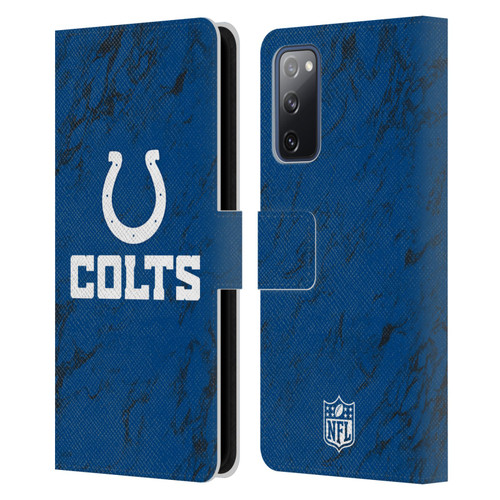 NFL Indianapolis Colts Graphics Coloured Marble Leather Book Wallet Case Cover For Samsung Galaxy S20 FE / 5G