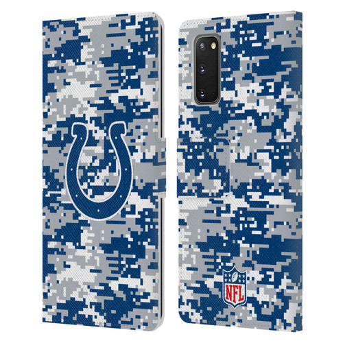 NFL Indianapolis Colts Graphics Digital Camouflage Leather Book Wallet Case Cover For Samsung Galaxy S20 / S20 5G
