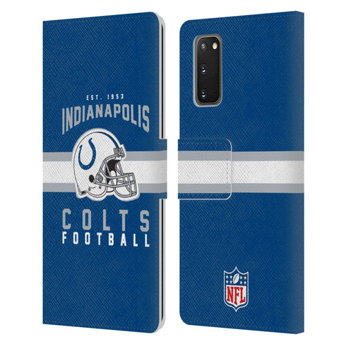 NFL Indianapolis Colts Graphics Helmet Typography Leather Book Wallet Case Cover For Samsung Galaxy S20 / S20 5G