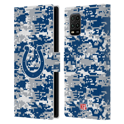 NFL Indianapolis Colts Graphics Digital Camouflage Leather Book Wallet Case Cover For Xiaomi Mi 10 Lite 5G