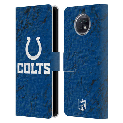 NFL Indianapolis Colts Graphics Coloured Marble Leather Book Wallet Case Cover For Xiaomi Redmi Note 9T 5G