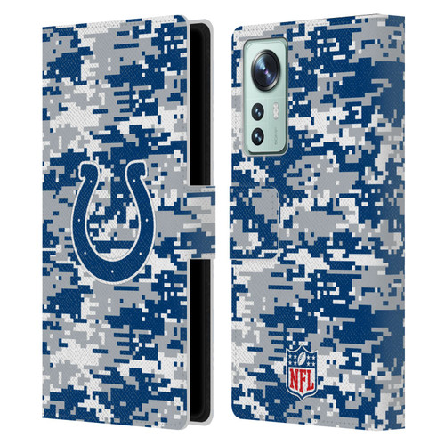 NFL Indianapolis Colts Graphics Digital Camouflage Leather Book Wallet Case Cover For Xiaomi 12