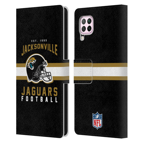 NFL Jacksonville Jaguars Graphics Helmet Typography Leather Book Wallet Case Cover For Huawei Nova 6 SE / P40 Lite