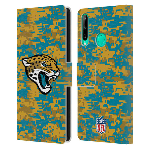 NFL Jacksonville Jaguars Graphics Digital Camouflage Leather Book Wallet Case Cover For Huawei P40 lite E