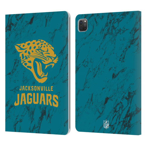 NFL Jacksonville Jaguars Graphics Coloured Marble Leather Book Wallet Case Cover For Apple iPad Pro 11 2020 / 2021 / 2022
