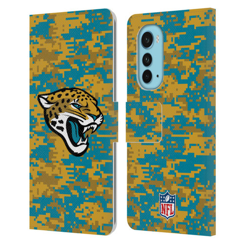 NFL Jacksonville Jaguars Graphics Digital Camouflage Leather Book Wallet Case Cover For Motorola Edge (2022)