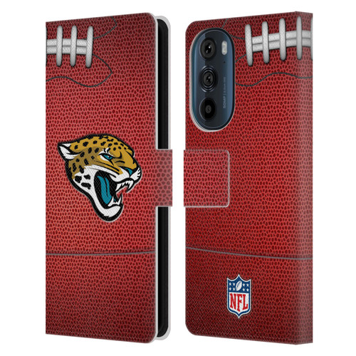 NFL Jacksonville Jaguars Graphics Football Leather Book Wallet Case Cover For Motorola Edge 30