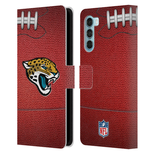 NFL Jacksonville Jaguars Graphics Football Leather Book Wallet Case Cover For Motorola Edge S30 / Moto G200 5G