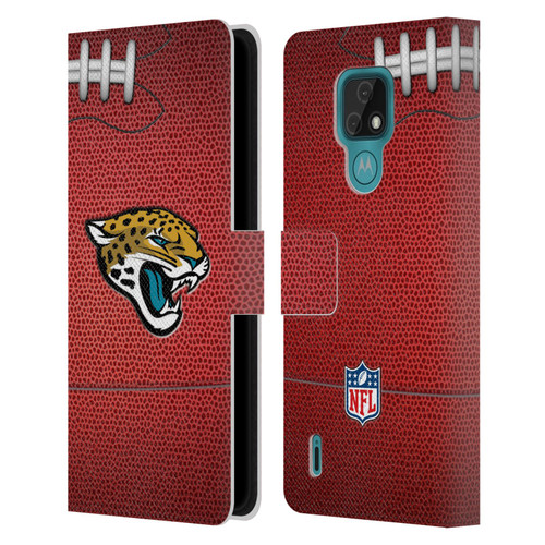 NFL Jacksonville Jaguars Graphics Football Leather Book Wallet Case Cover For Motorola Moto E7