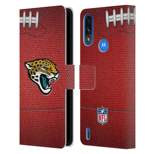NFL Jacksonville Jaguars Graphics Football Leather Book Wallet Case Cover For Motorola Moto E7 Power / Moto E7i Power