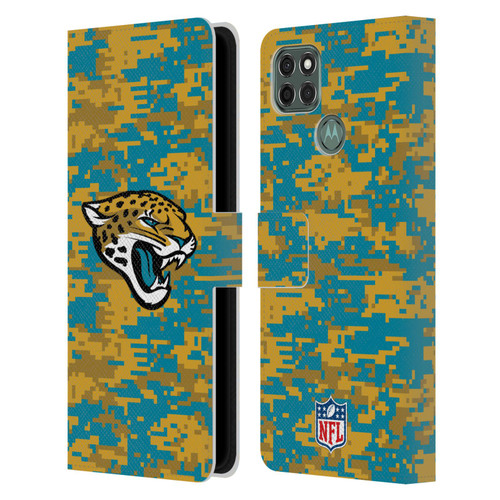 NFL Jacksonville Jaguars Graphics Digital Camouflage Leather Book Wallet Case Cover For Motorola Moto G9 Power