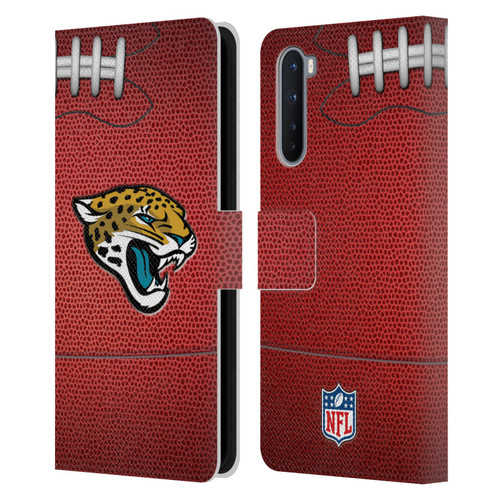 NFL Jacksonville Jaguars Graphics Football Leather Book Wallet Case Cover For OnePlus Nord 5G
