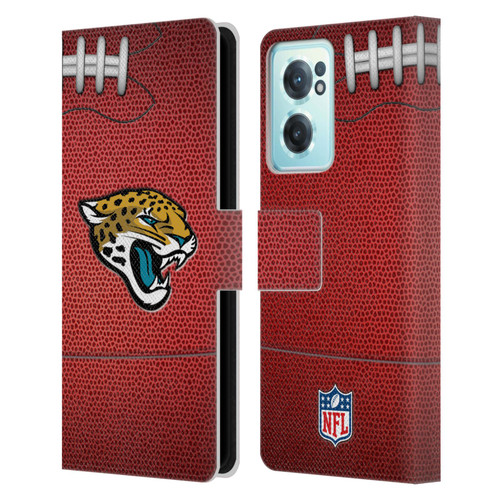 NFL Jacksonville Jaguars Graphics Football Leather Book Wallet Case Cover For OnePlus Nord CE 2 5G