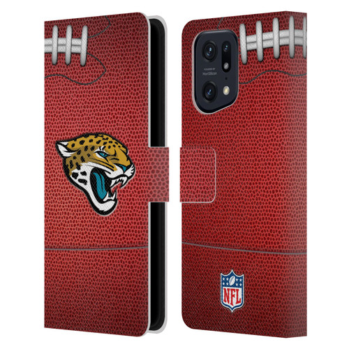 NFL Jacksonville Jaguars Graphics Football Leather Book Wallet Case Cover For OPPO Find X5 Pro