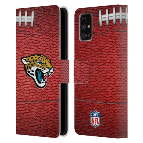 NFL Jacksonville Jaguars Graphics Football Leather Book Wallet Case Cover For Samsung Galaxy M31s (2020)