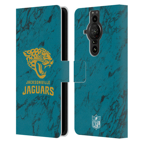 NFL Jacksonville Jaguars Graphics Coloured Marble Leather Book Wallet Case Cover For Sony Xperia Pro-I