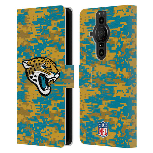 NFL Jacksonville Jaguars Graphics Digital Camouflage Leather Book Wallet Case Cover For Sony Xperia Pro-I