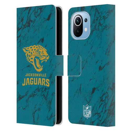 NFL Jacksonville Jaguars Graphics Coloured Marble Leather Book Wallet Case Cover For Xiaomi Mi 11
