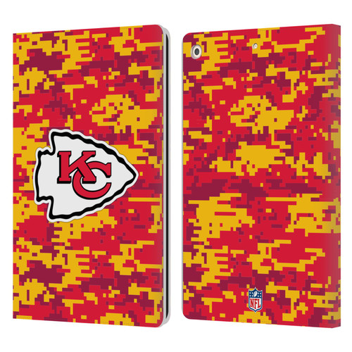 NFL Kansas City Chiefs Graphics Digital Camouflage Leather Book Wallet Case Cover For Apple iPad 10.2 2019/2020/2021