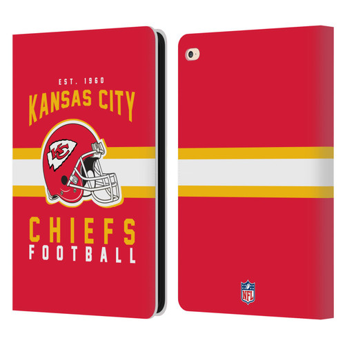 NFL Kansas City Chiefs Graphics Helmet Typography Leather Book Wallet Case Cover For Apple iPad Air 2 (2014)