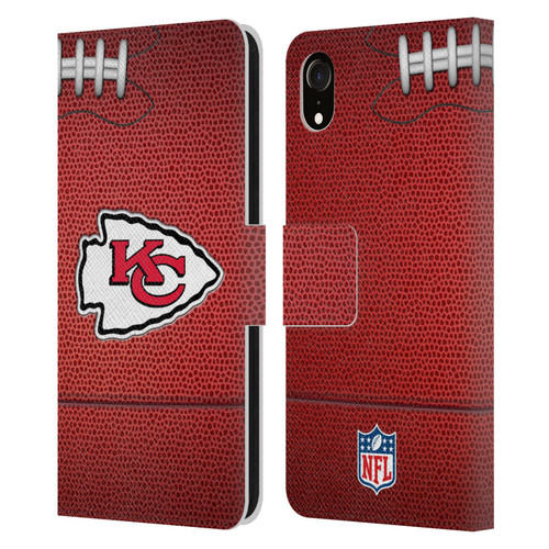 NFL Kansas City Chiefs Graphics Football Leather Book Wallet Case Cover For Apple iPhone XR