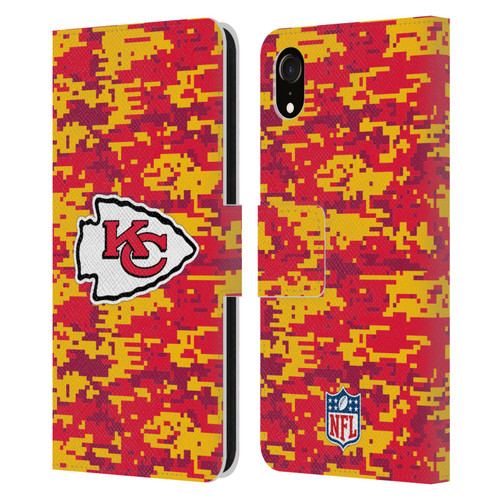 NFL Kansas City Chiefs Graphics Digital Camouflage Leather Book Wallet Case Cover For Apple iPhone XR