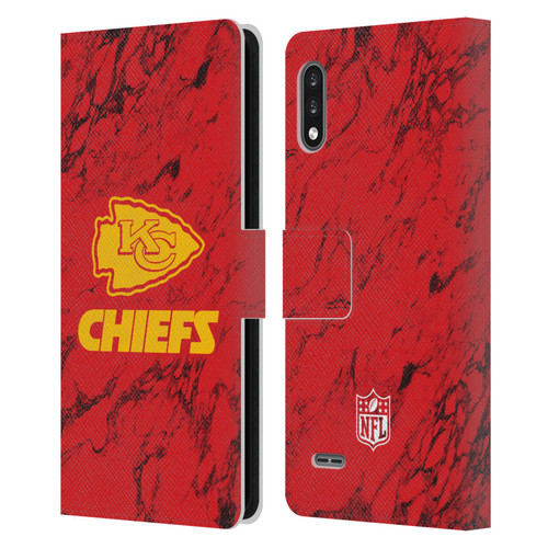 NFL Kansas City Chiefs Graphics Coloured Marble Leather Book Wallet Case Cover For LG K22
