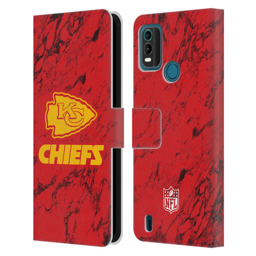 NFL Kansas City Chiefs Graphics Coloured Marble Leather Book Wallet Case Cover For Nokia G11 Plus