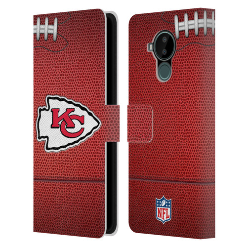 NFL Kansas City Chiefs Graphics Football Leather Book Wallet Case Cover For Nokia C30
