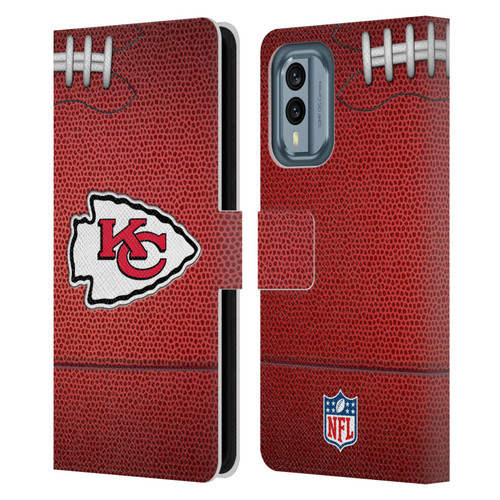 NFL Kansas City Chiefs Graphics Football Leather Book Wallet Case Cover For Nokia X30