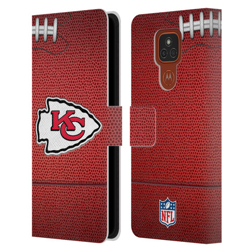 NFL Kansas City Chiefs Graphics Football Leather Book Wallet Case Cover For Motorola Moto E7 Plus