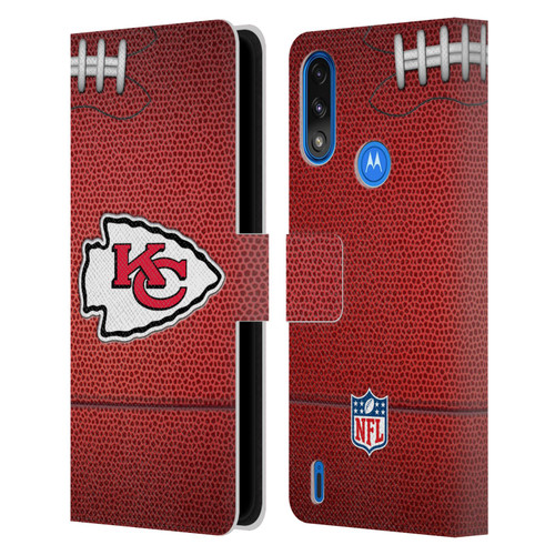NFL Kansas City Chiefs Graphics Football Leather Book Wallet Case Cover For Motorola Moto E7 Power / Moto E7i Power