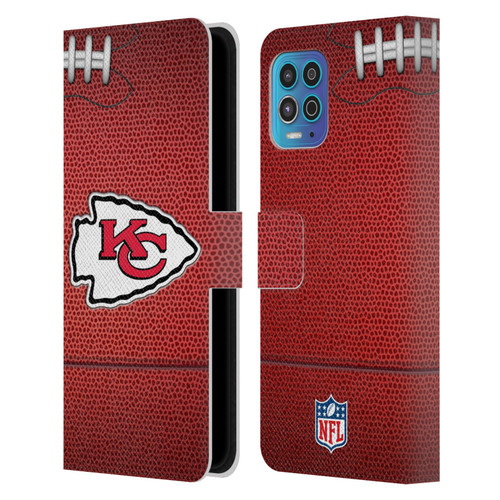NFL Kansas City Chiefs Graphics Football Leather Book Wallet Case Cover For Motorola Moto G100