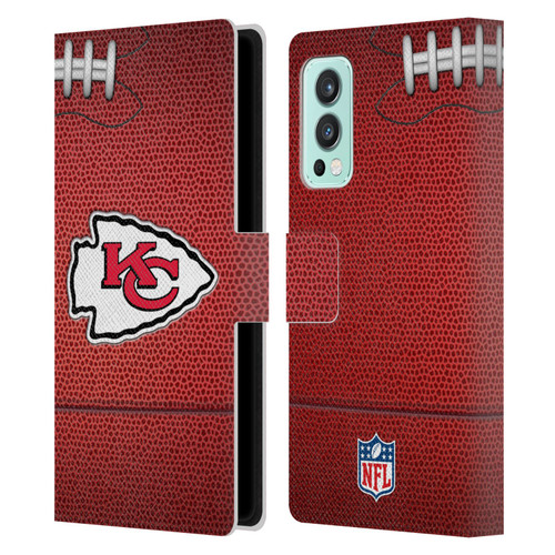 NFL Kansas City Chiefs Graphics Football Leather Book Wallet Case Cover For OnePlus Nord 2 5G