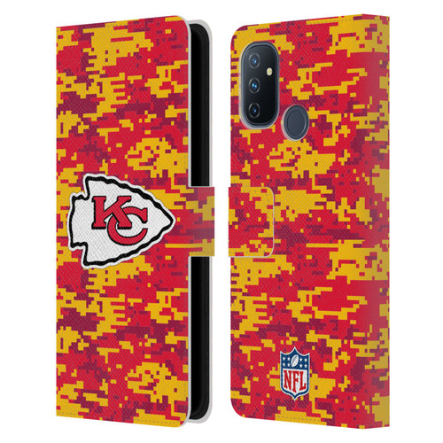 NFL Kansas City Chiefs Graphics Digital Camouflage Leather Book Wallet Case Cover For OnePlus Nord N100